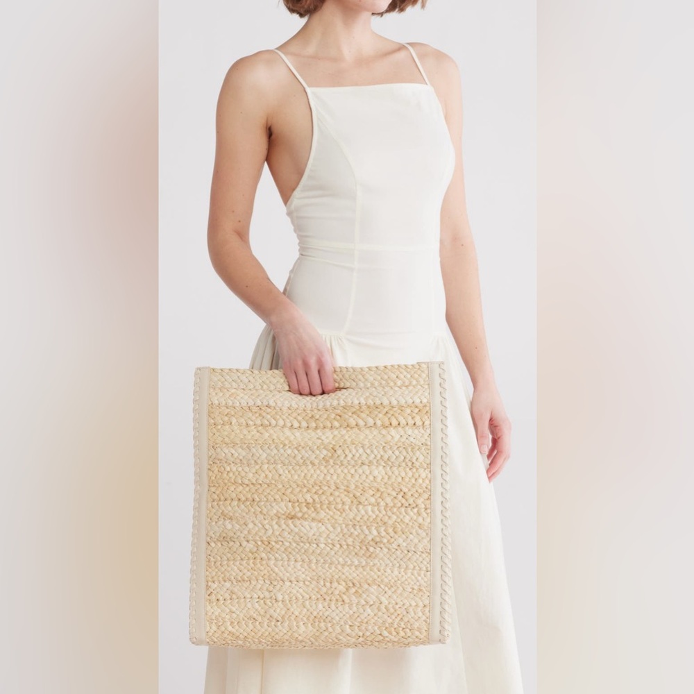Cult Gaia woven Raffia Tote Bag